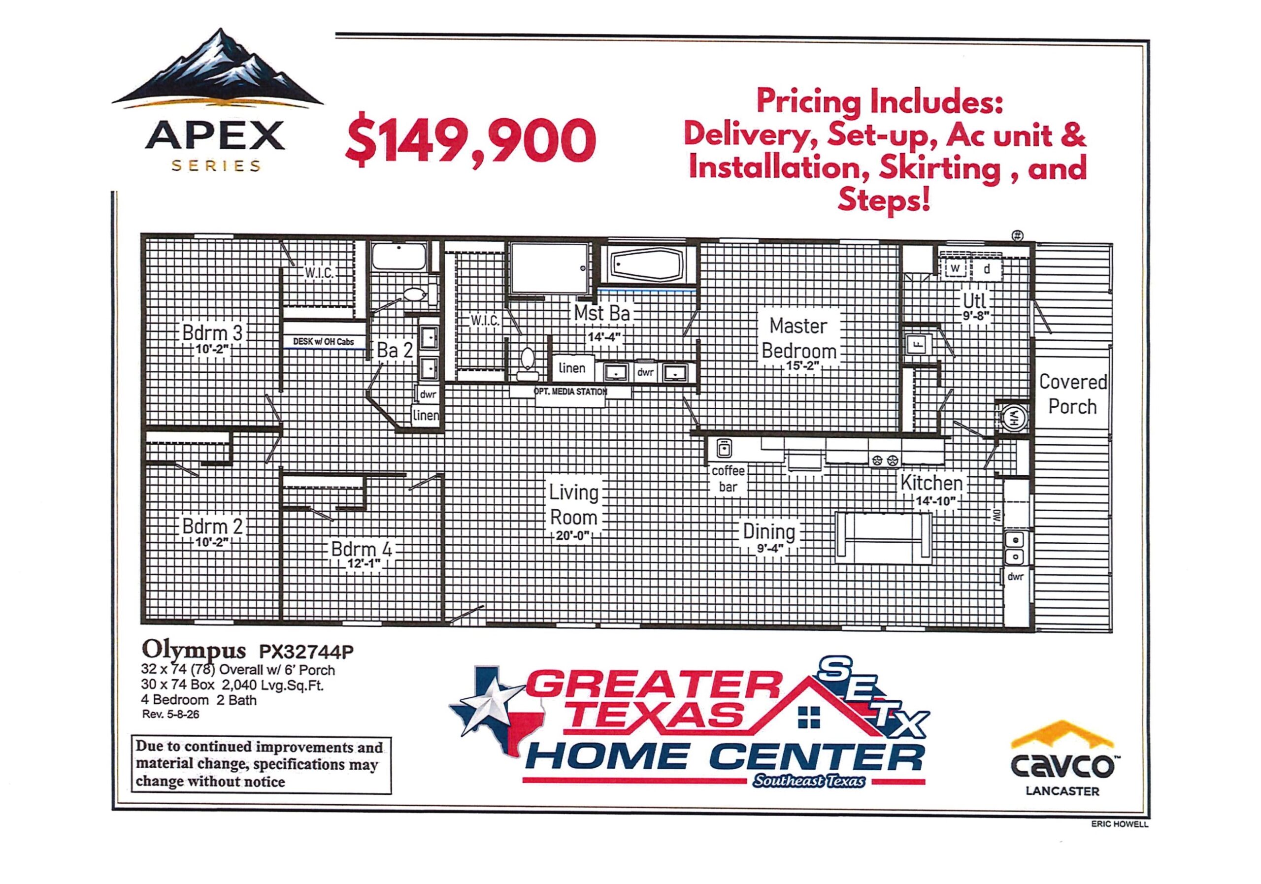 Floor plan of 2027 Cavco #903