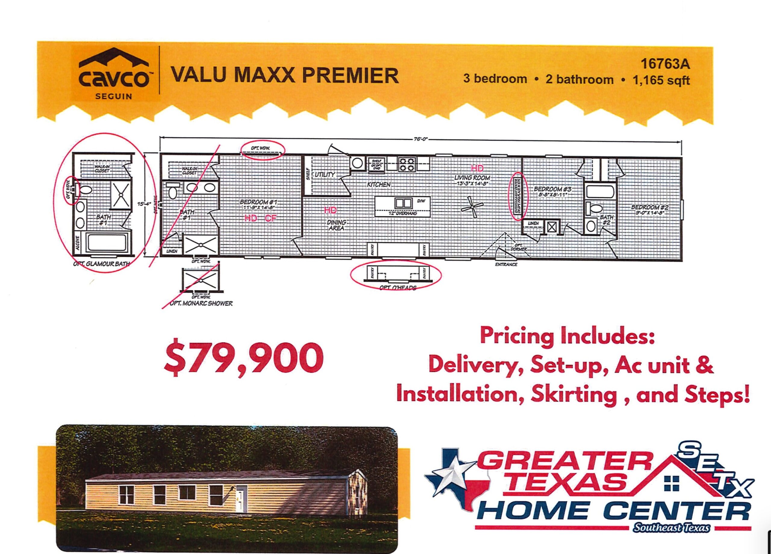 Floor plan of 2027 Cavco #900