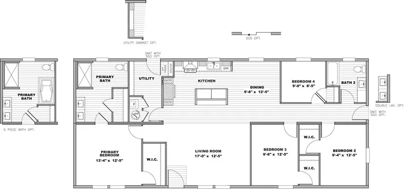 Floor plan of Clayton Tempo Cadence Manufactured Home