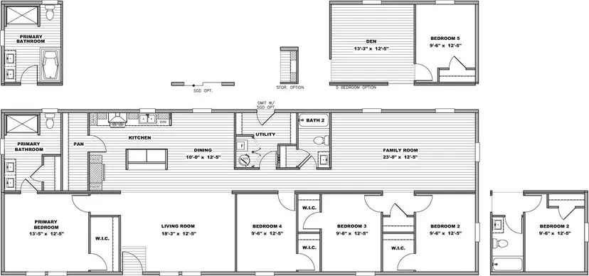 Floor plan of Clayton Tempo Echo Manufactured Home