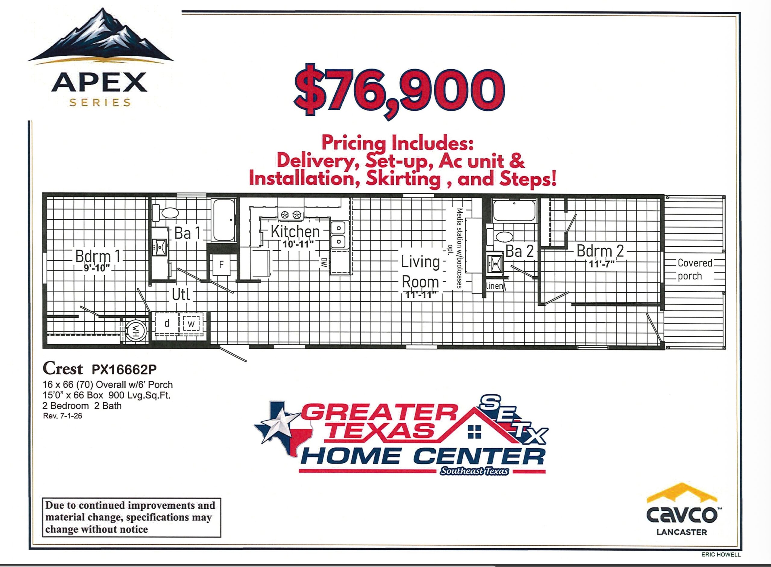 Floor plan of 2027 Cavco #901